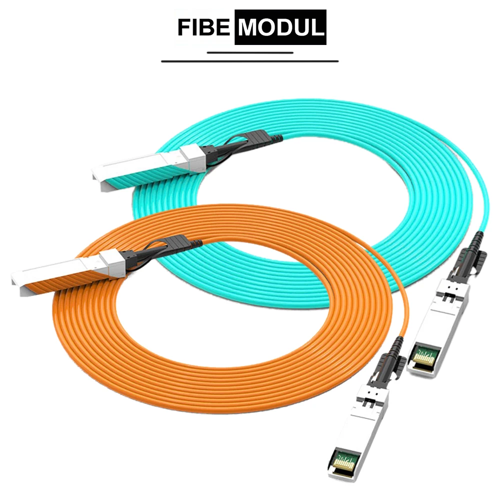 Cabo de fibra aoc 10g sfp + para sfp + cabo sfp óptico ativo om2 3m/5m/7m/10m/20m lszh para cisco, mikrotik, ubiquiti etc interruptor de fibra