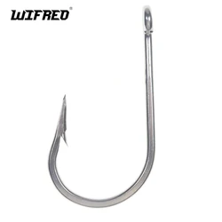 WIFREO 5/0-13/0 Stainless Steel Saltwater Fishing Hook Big Game Jigging Tuna Shark Fishing Bait Heavy Duty Fishhooks 7691