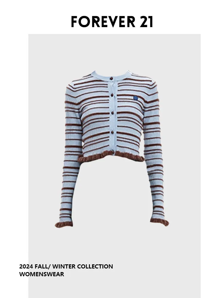 

Женский осенний кардиган Forever 2 синий в полоску, вязаный, приталенный, с открытыми плечами, роскошный, пушистый, для повседневной носки, цельный, Pear ape