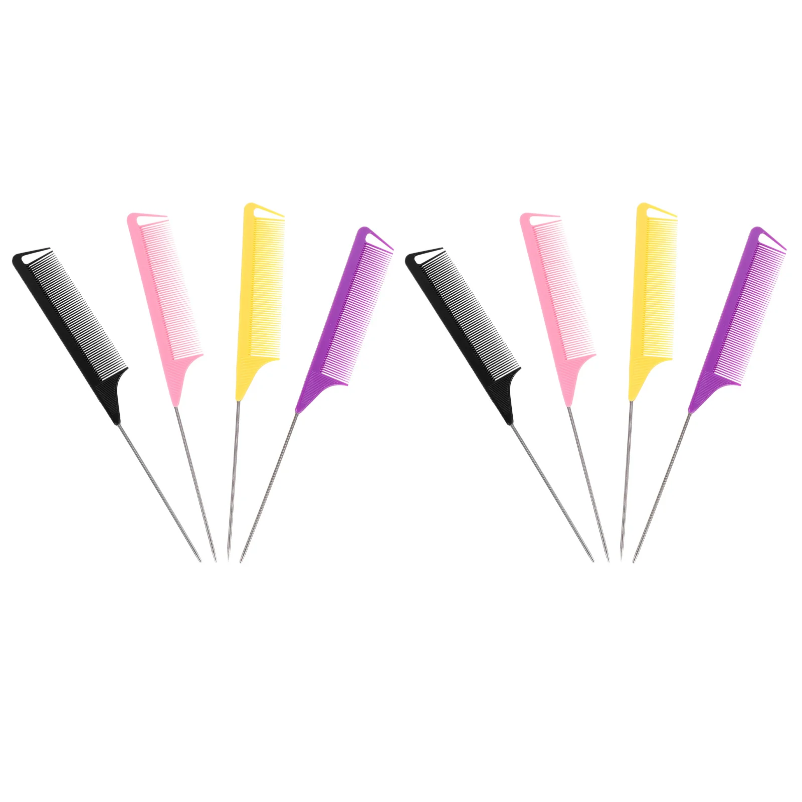 

12 шт., набор для окрашивания волос, киндаш из нержавеющей стали для бесплатной укладки, салона, парикмахерская, парикмахерская расческа, расческа для сбора