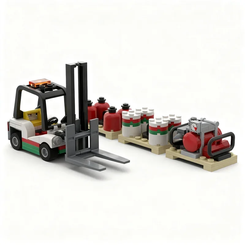 

NEW 108PCS MOC City Engineering Octan Forklift Model DIY Creative Technology Display Assembly Building Blocks Birthday Gift Set