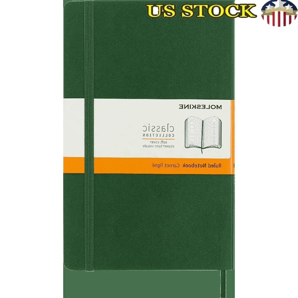 

Классический блокнот с мягкой обложкой, большие страницы в линейку, идеальные заметки для письма, эскизы, творчества, 5x8, идеальные подарки, школьный офис