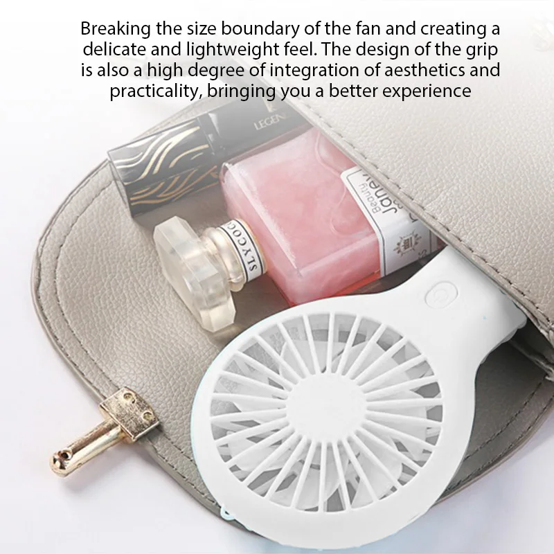 Mini ventilador de mano pequeño para estudiantes, Enfriador de aire eléctrico con carga USB, 3 velocidades, portátil, para escritorio, oficina, viaje