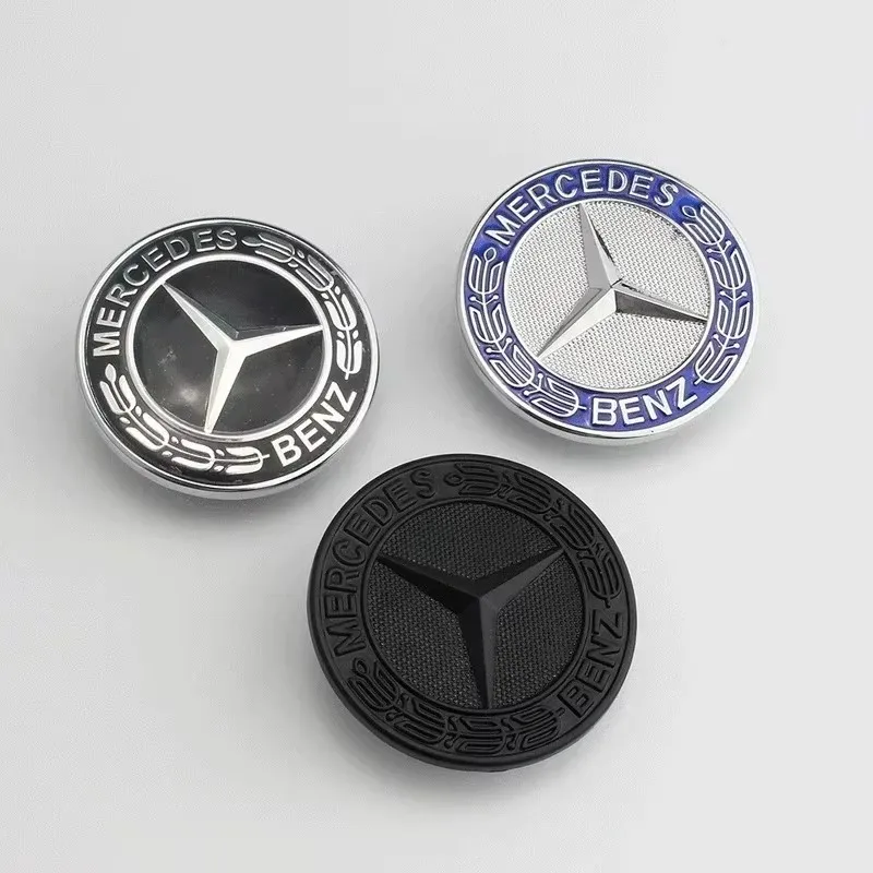 3D ABS 57mm Car Hood Front Bonnet Logo For Mercedes Benz W124 W140 W163 W202 W203 W204 W210 W211 W212 Badge Emblem Accessories view 5