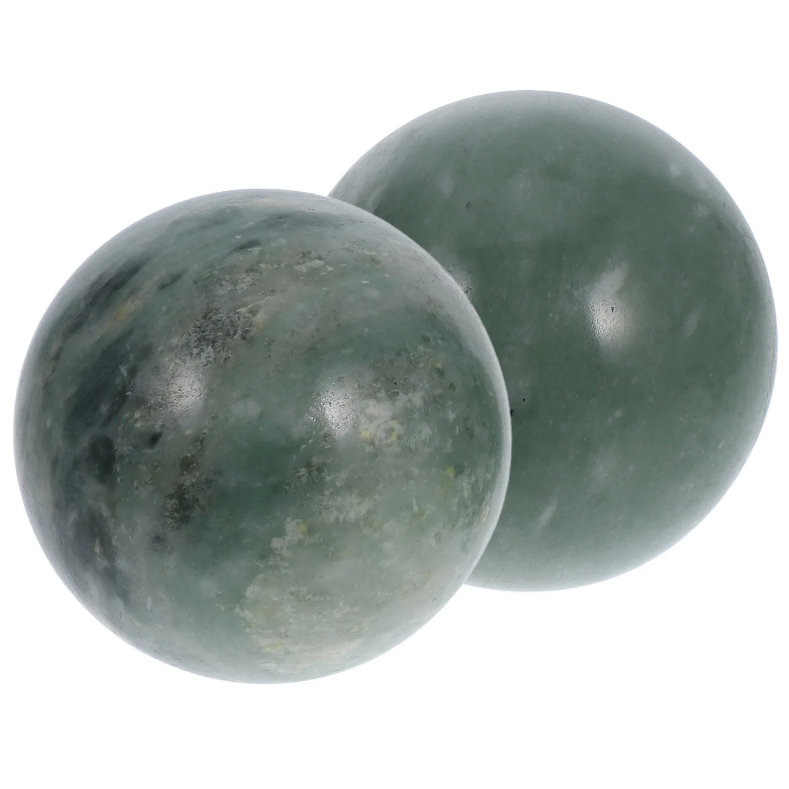 

2 Pcs 5cm Jade Fitness Balls Hand Rolling Massaging Marble Elderly Stress Relief Meditation Baoding Stones Boxed