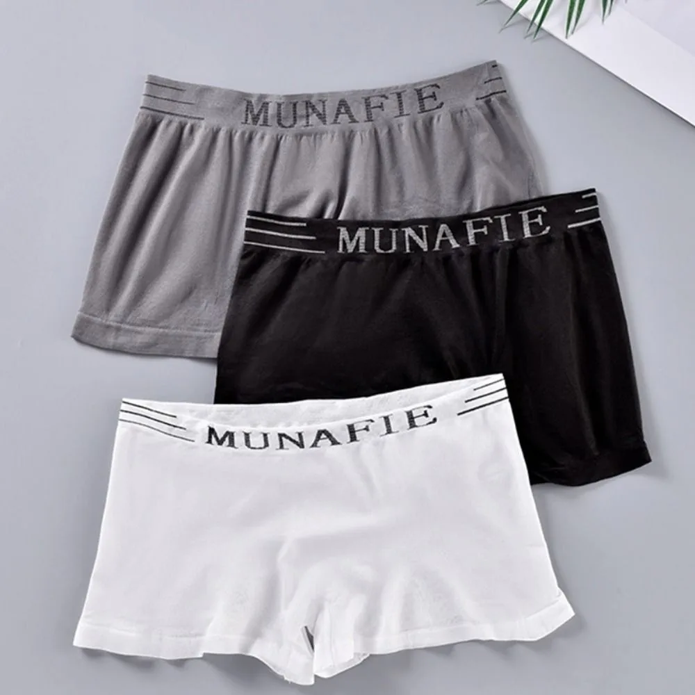 

5Pcs Largesize Quick Drying Boxer Underwear Mid-Waist Letter Elastic Boxer Briefs Breathable Seamless Men Thin Underwear 45-75KG