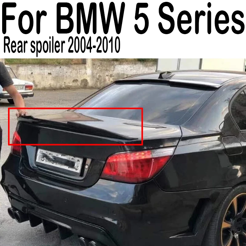 For 2004 05 06 07 08 09 10 BMW 5 Series E60 PSM Style Car Rear Trunk Lid Lip Body Kit Spoiler Wings Carbon Accessories