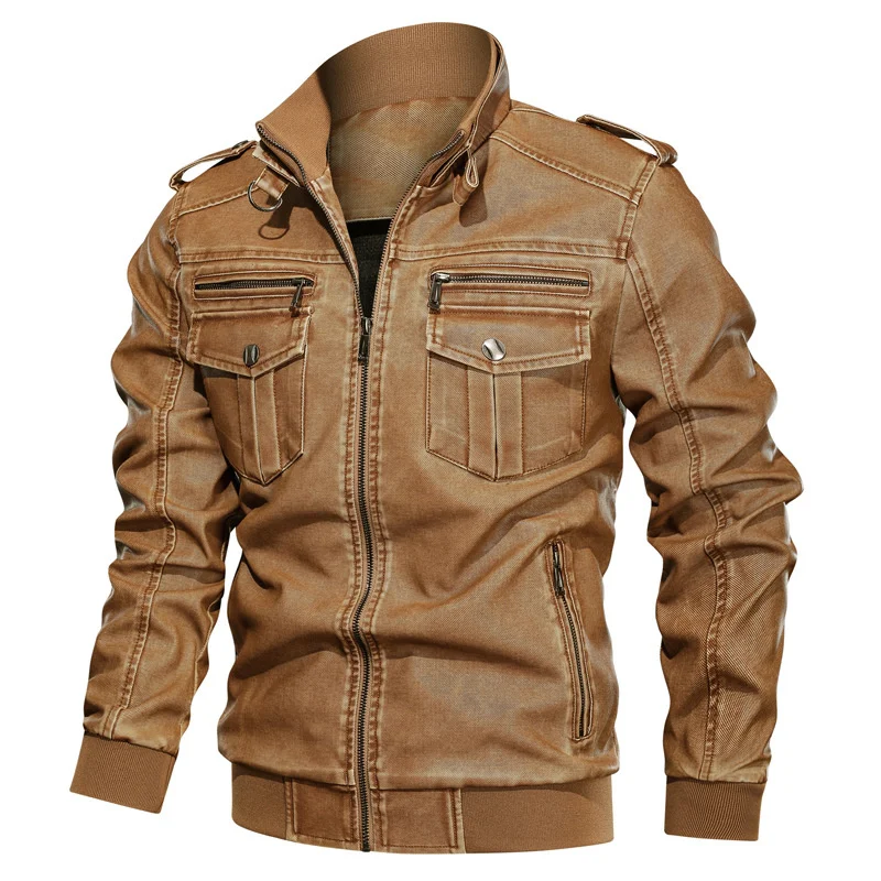 

2023 Winter Mens Clothing Motorcycle Leather New Jacket Casual Outwear Fitness Europea Size Dropshipping Jackets Oversize L-7XL