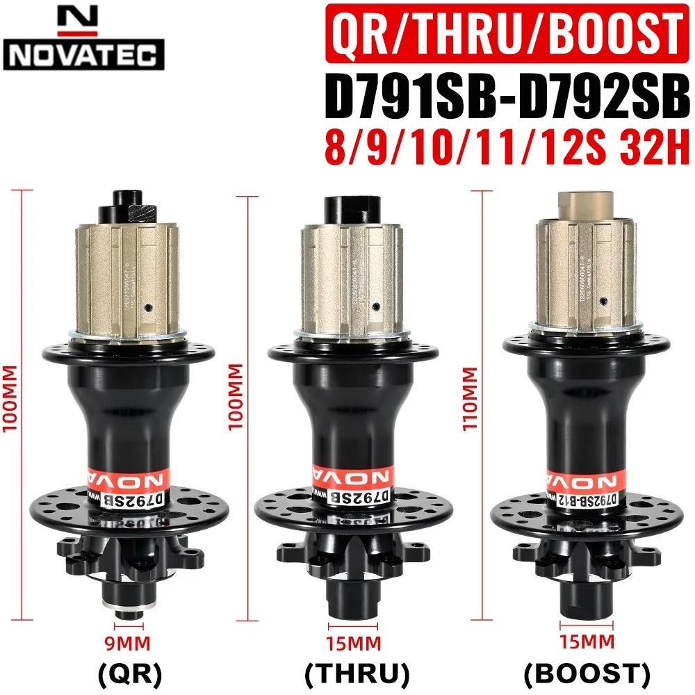 

Novatec MTB Hubs D791SB D792SB 4 Bearing 32H QR 135x10 THRU 142x12 BOOST 148x12MM Aluminum Alloy Bicycle Hub 8 9 10 11 12 Speed