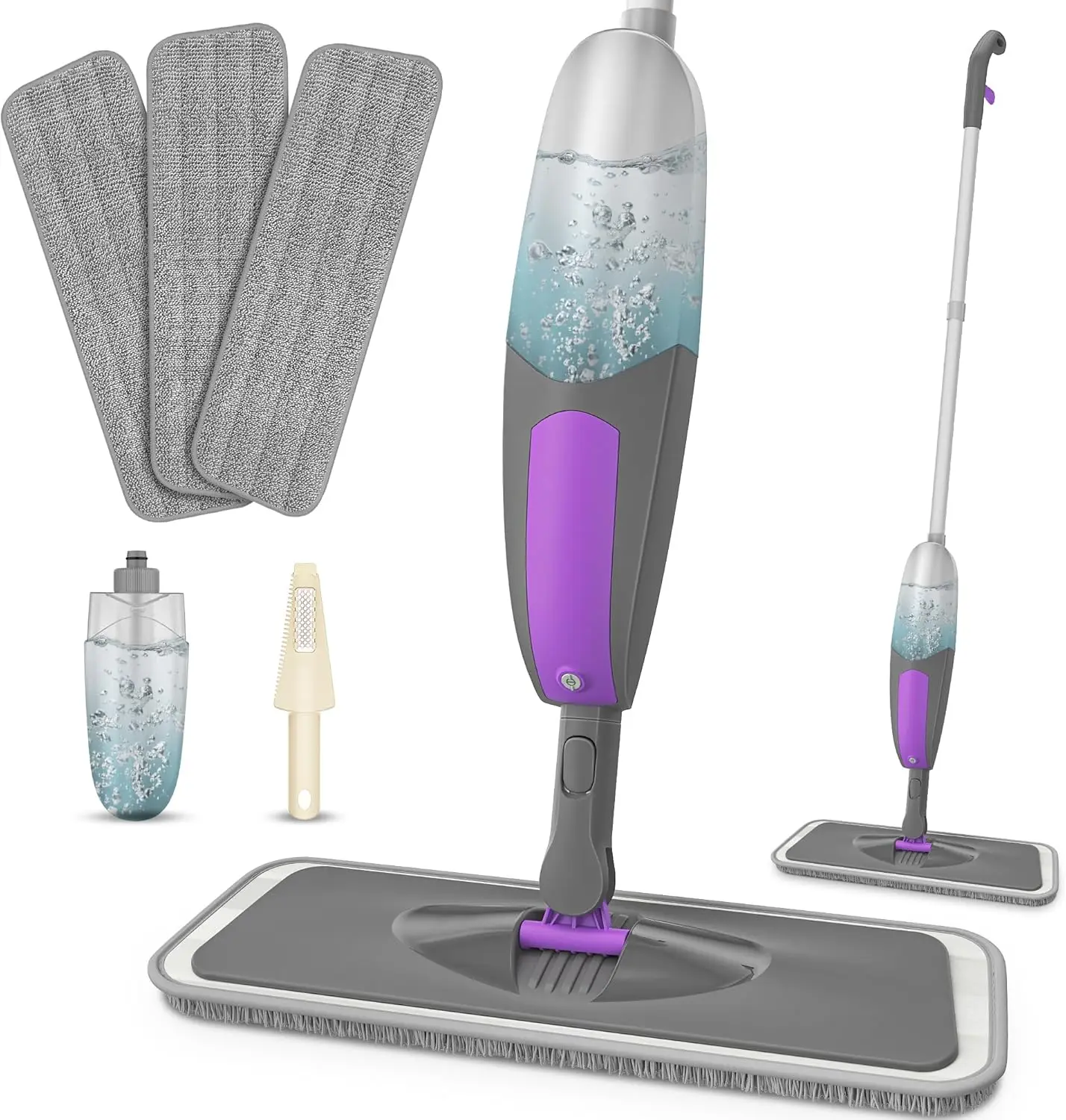

Microfiber Spray Mop for Hard Floors - Wet Dry Cleaning with Washable Pads and Refillable Bottle