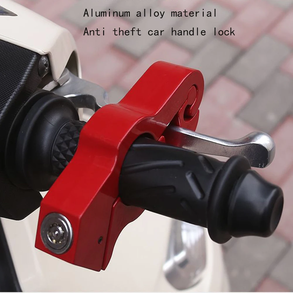 Motorcycle Handlebar Lock Handlebar Brake Handle Solid Lock Imitating Steal Lock Pull Rod ATV Dirt Street Bikes Anti Theft