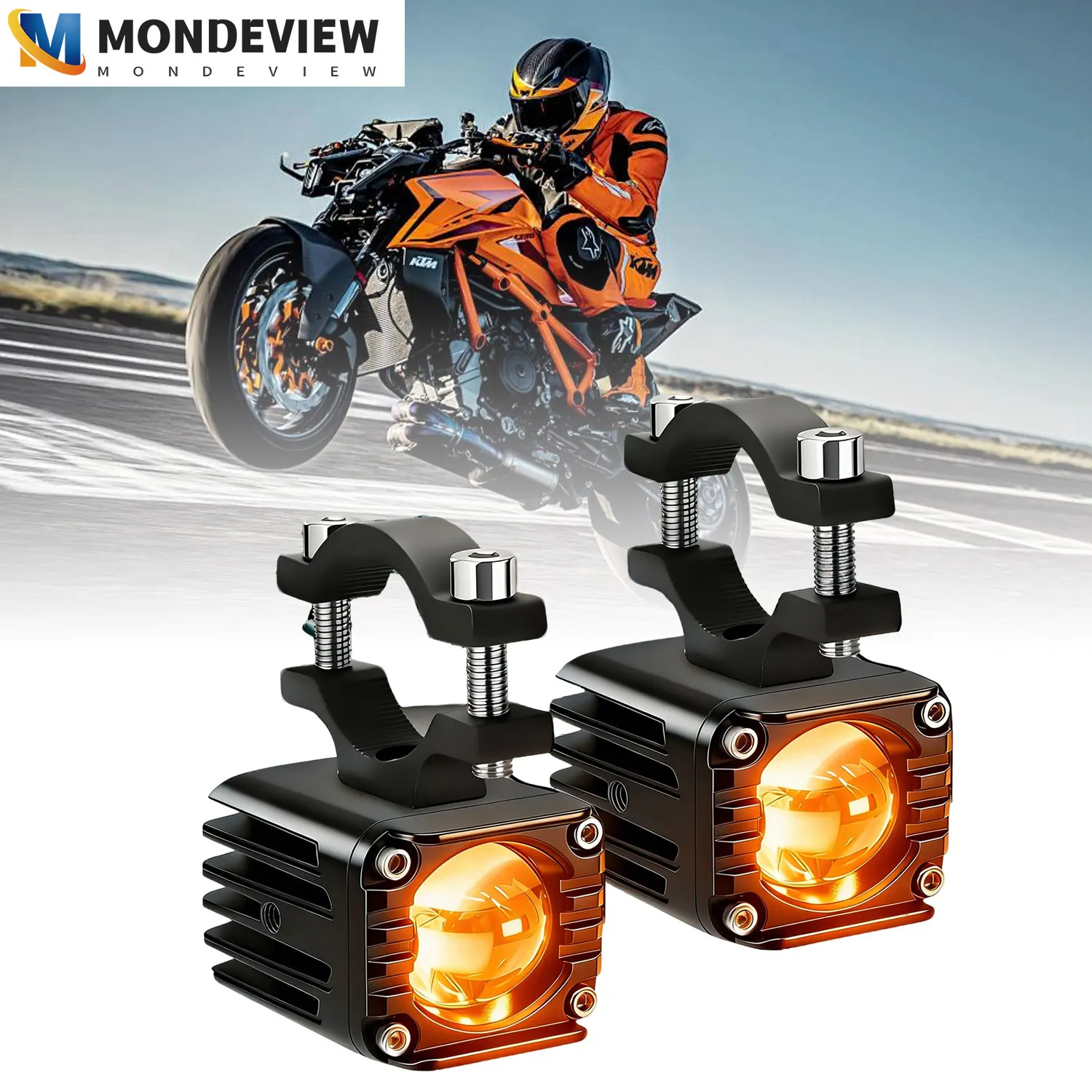 MONDEVIEW wind free noise+dual bracket+wire control integrated 7-in-1 Elite 180W high-power 180000 LM high brightness spotlight