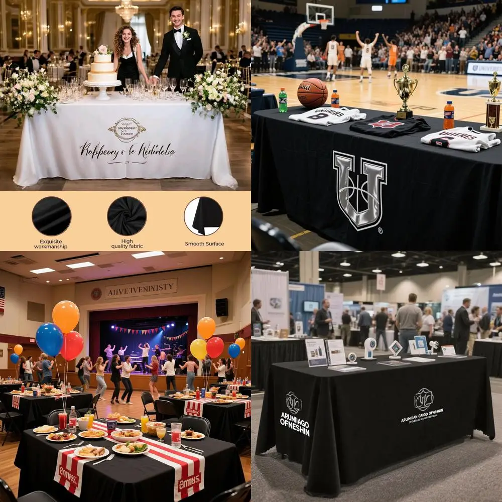 

Брендированные скатерти для бизнеса, 5 футов, закрытая задняя часть, 120x89, идеально подходят для мероприятий, богослужений, рынков, столовых