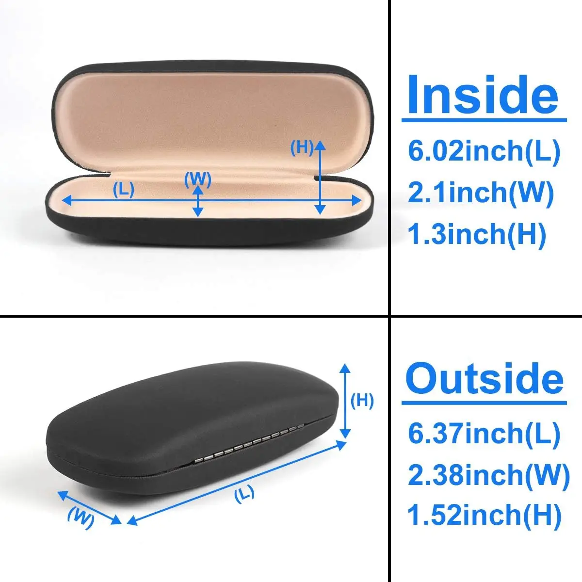 Male and female hard shell glasses case, glasses protective cover