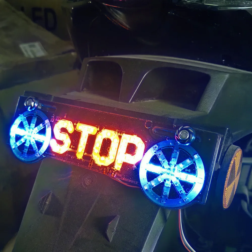 

Motorcycle LED Brake Light Turn Signal Flashing 12V Universal Motorbike Scooter Tail Light STOP Indicator Traffic Warning Light
