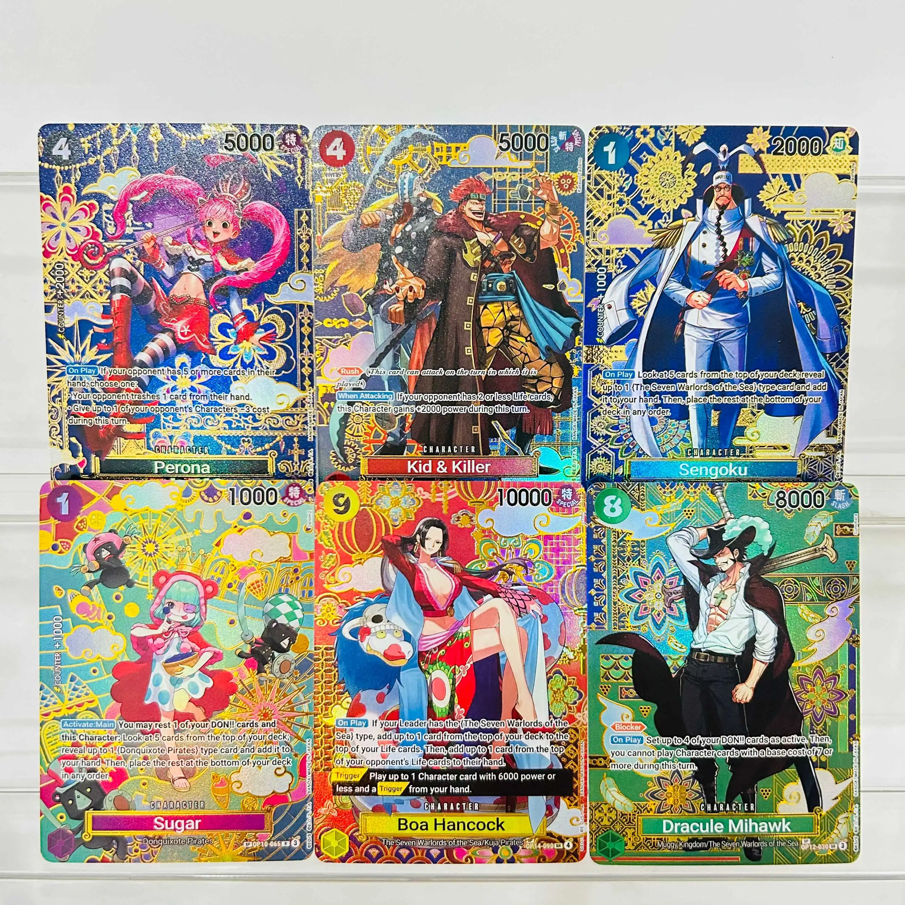 One Piece Perona OP06-093 Character Card Gold Foil Holographic Texture Cards Collectible Grade DIY Premium Anime Collection Card view 3