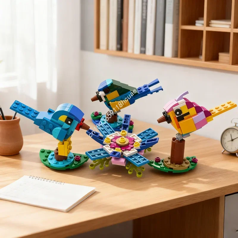 

181pcs MOC 3 Birds Creator 1ed Model Building Blocks Construction Festivals Gift DIY Creative Education Brick Toy Birthday
