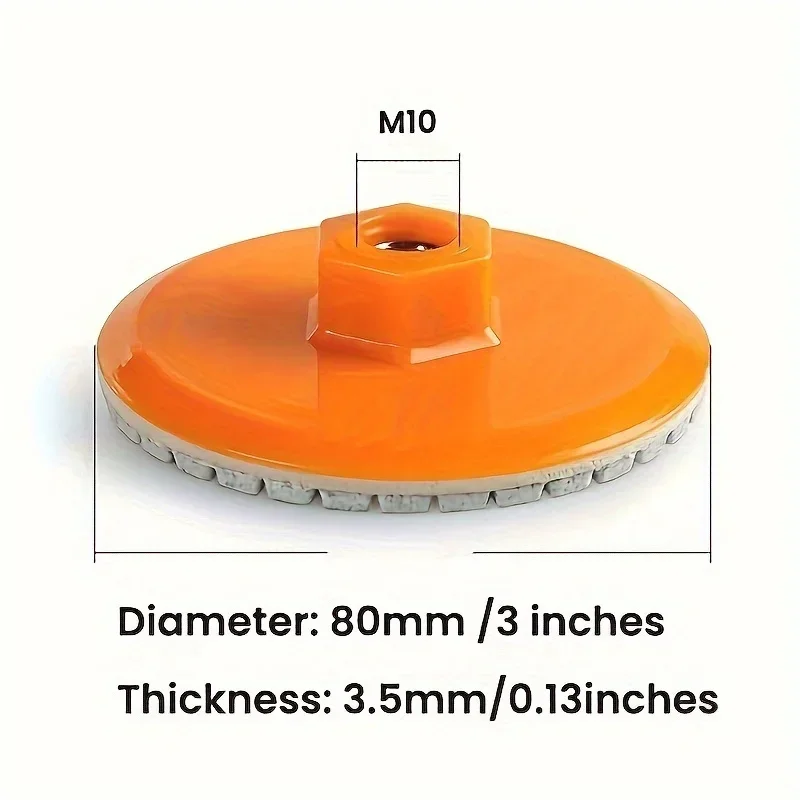 1/3/6pcs 80mm 3 Inch Polishing Pad Wet Dry Buff Disc Abrasive For Sanding Marble Granite Concrete Grinding Countertop Stone