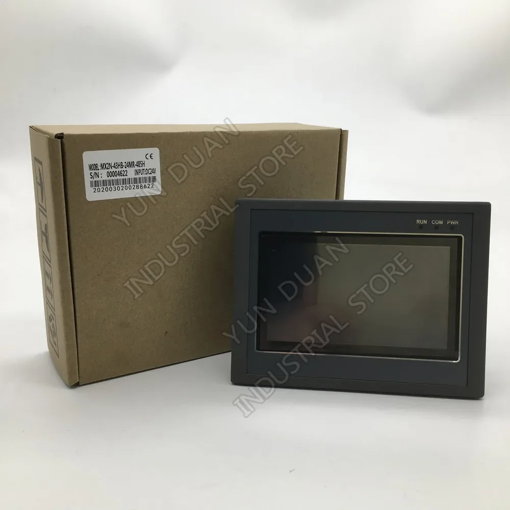 4.3'' HMI PLC all in one Integrated 4.3Inch Touch Panel Transistor Output Digital 24 I/O 12DI 12DO Analog 2AI 4AI 0-10V Modbus