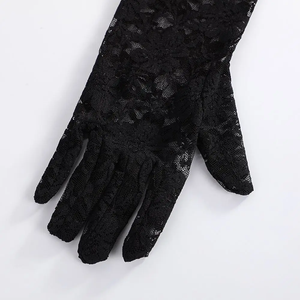 

Retro Summer Wedding Party Flower Cycling Lace Gloves Women's Gloves Long Mittens Arm Warmers