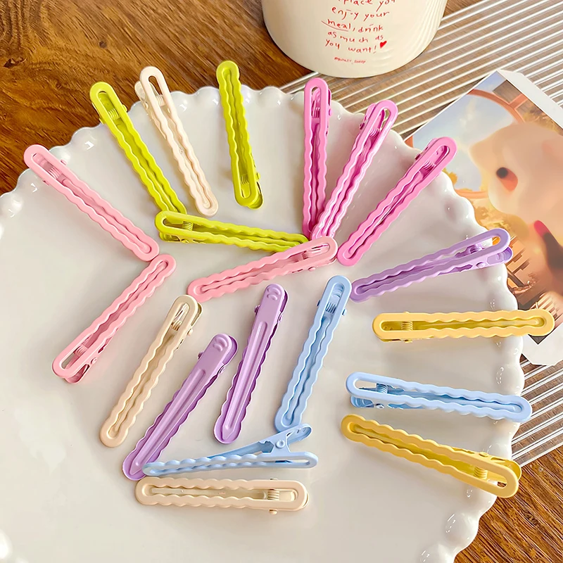 Thin Wave Side Duckbill Hairpins Colorful BB Hairpin Hair Side Clips For Girls Women Kids Hair Accessories Decoration Gift