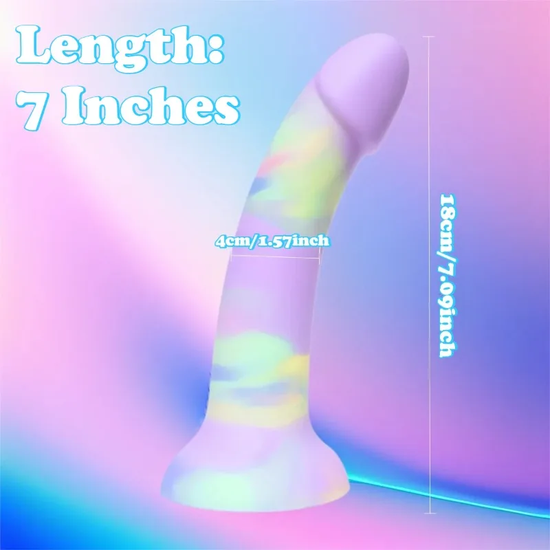 7inchs Liquid Silicone Realistic Dildo with Strong Suction Cup Redl Penis G Spot Masturbator for Women Men Anal Sex Toys - Image 5