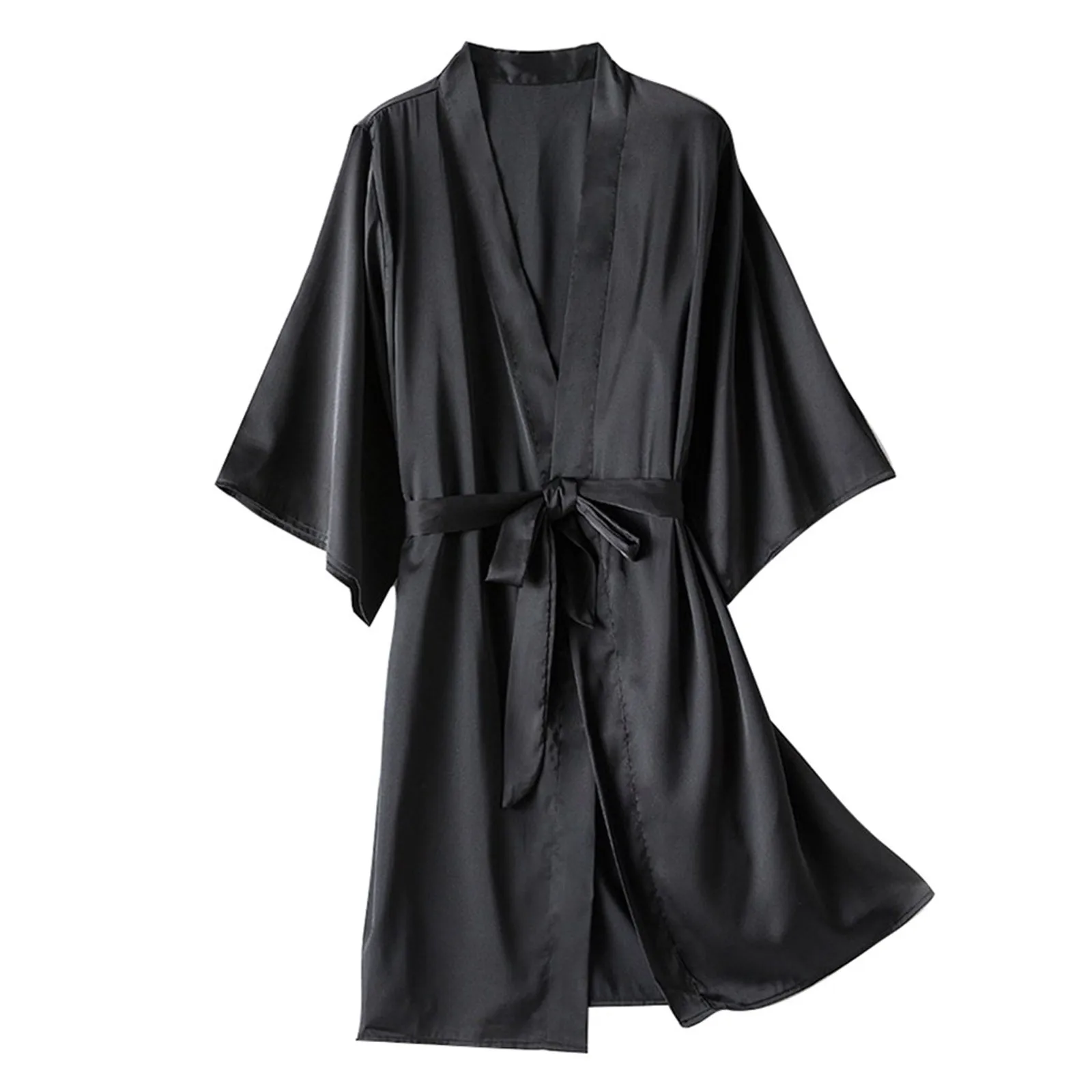 Kimono Bathrobe Gown Female Robe Set Satin Sleepwear Casual Nightgown Bridal Wedding Gift Sexy Nightwear Intimate Lingerie
