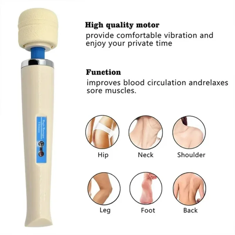 Handheld 30 Frequency Massage Stick HV280 Head Neck Full Body Massager Wireless Charging Muscle Relax Vibration UK,US,AU,EU Plug