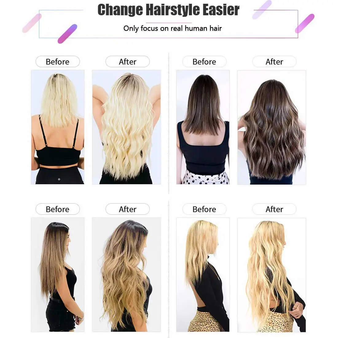 Nano Bead Hair Extensions Human Hair Cold Fusion Nano Tip Hair Nano Link Extensions 50G/50S Nano Loop Hair Pre Bonded