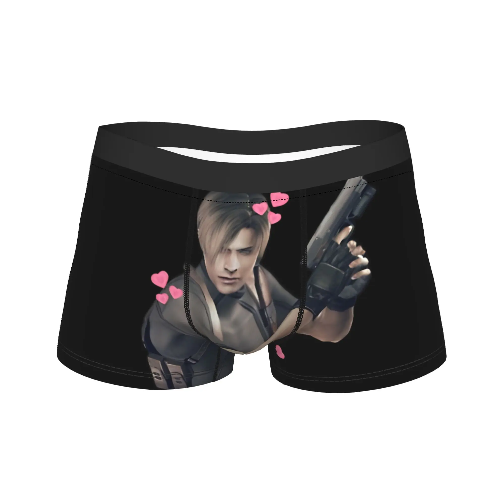 

Residents Evils Leon Kennedy Babygirl Trunk 3D Pouch Underwear Quality Print Boxer Brief Breathable Men Underpants Plus Size
