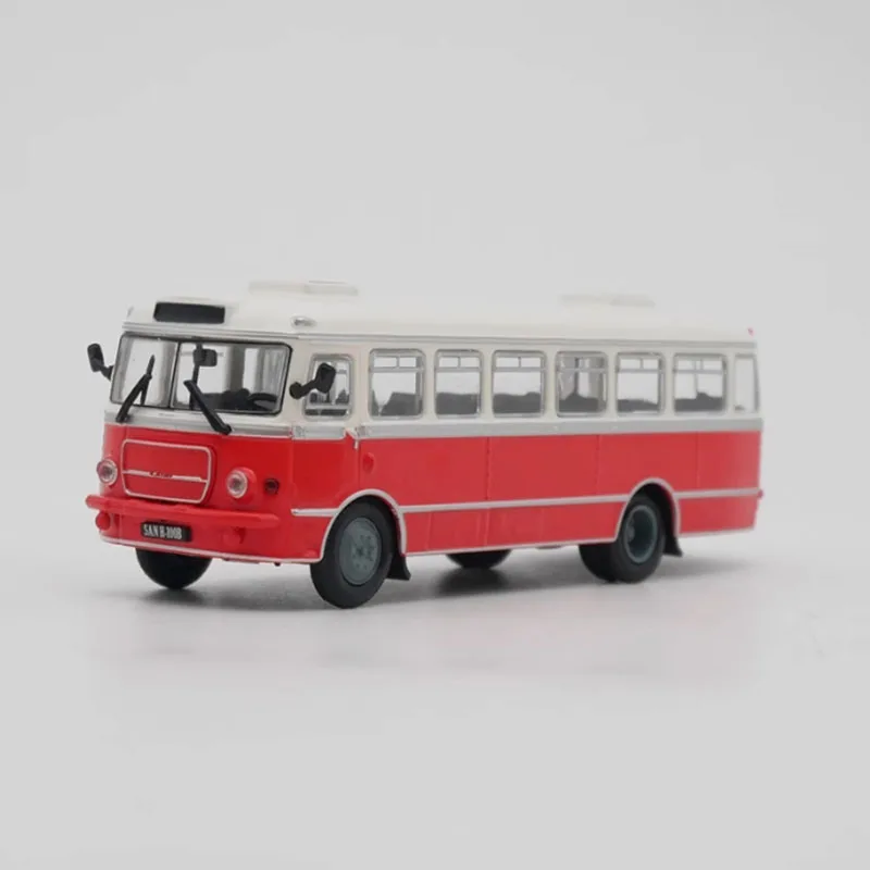 Diecast IXO 1: 72 Scale Ist SAN H100B Polish Nostalgic Bus Alloy Car Model Toy Decoration Collection Display Gift Souvenir