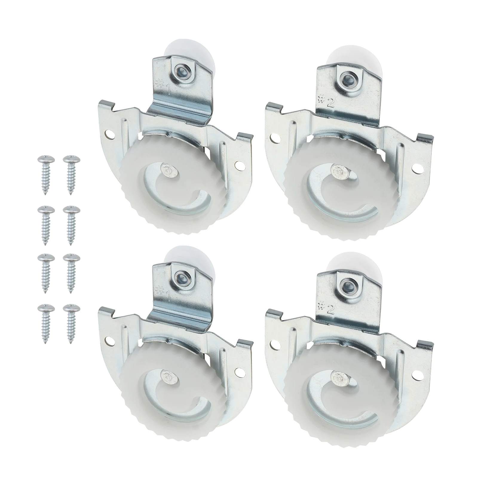4 pcs Wardrobe Slide Rail Galvanized Iron Sliding Closet Door Hardware Set