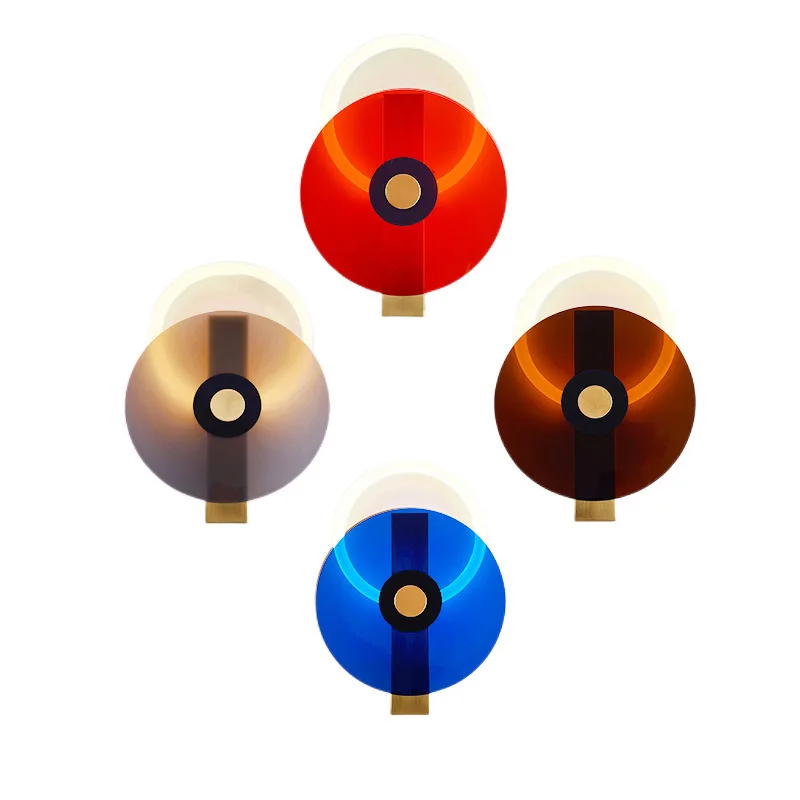 

Lamp Bedroom Bedside Creative Living Room TV Background Wall Modern Simple Decorative Lamps Nordic Stained Glass Wall