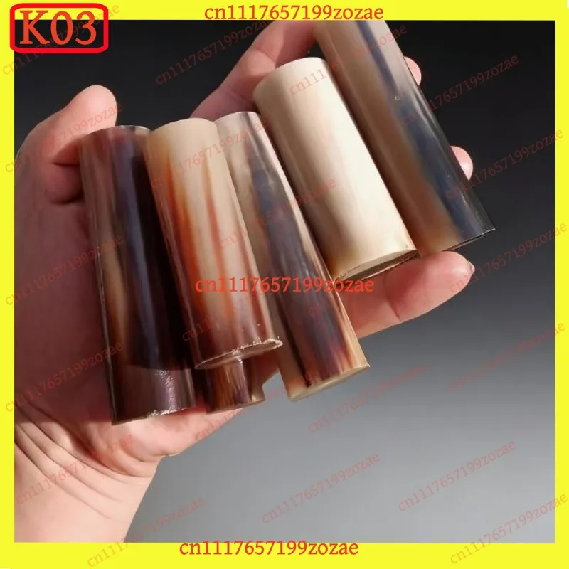 k3 Natural Red Horn Material for Handles & Beads - Polished Craft Supply for DIY Projects