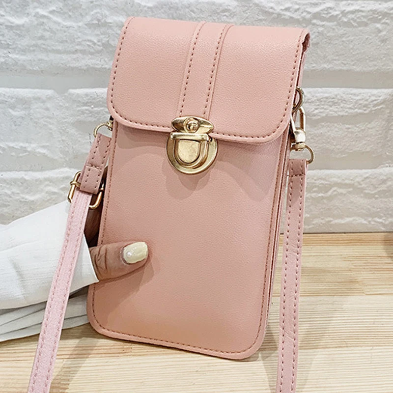 

Women Bags Small Leather Touch Screen Cell Phone Wallets Crossbody Shoulder Bag Card Holders Purse Handbag Female Mini Bags