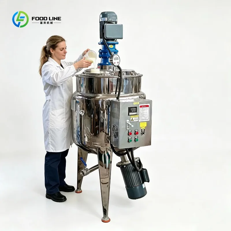 100L 200L SUS304 Automatic Heating Homogenizer Emulsifier Tank for Cosmetic Perfume Production Custom