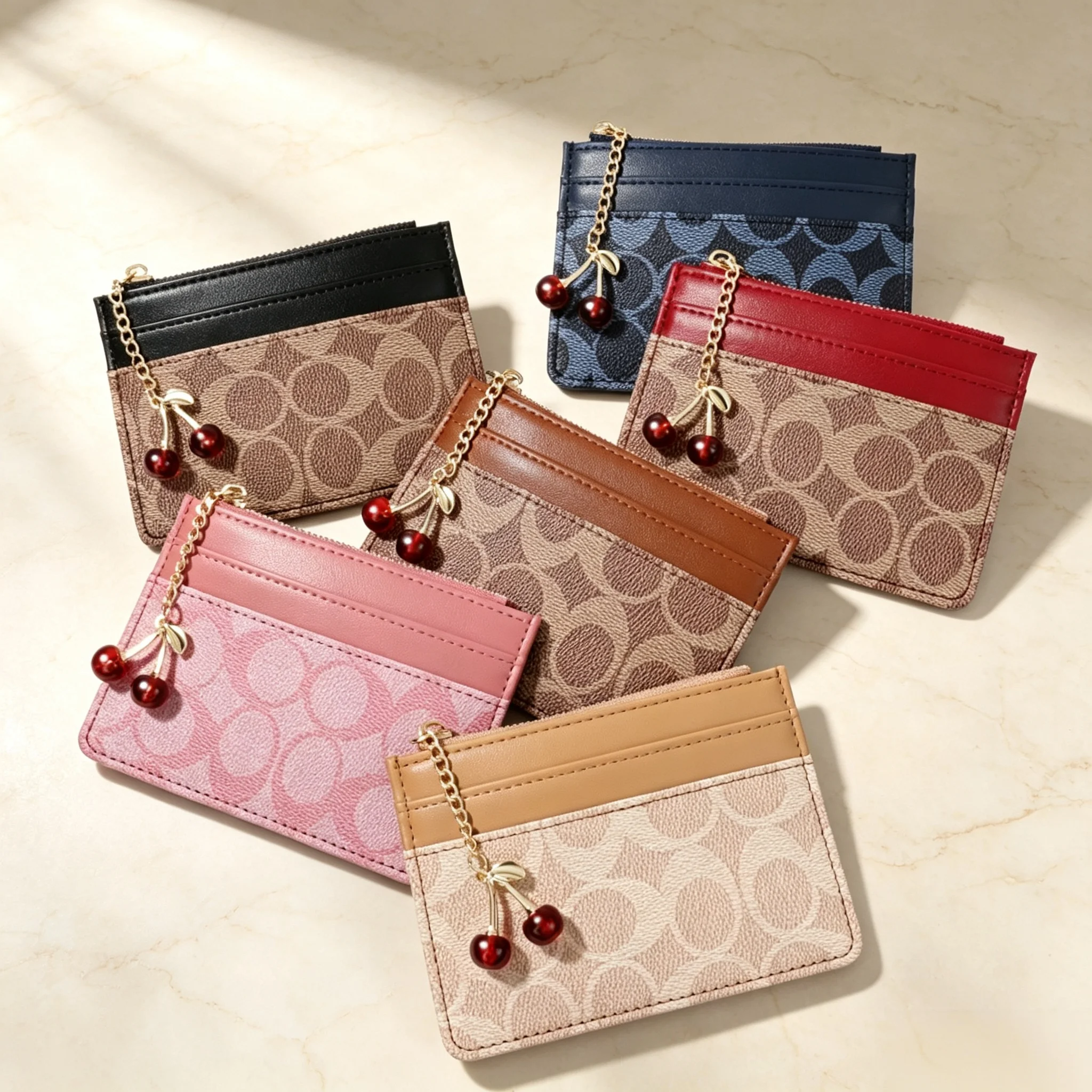 MAE New Luxury Design Wallets for Women Multi-Function Card Holder PU Leather Female Small Card Bag Short Women's Purse