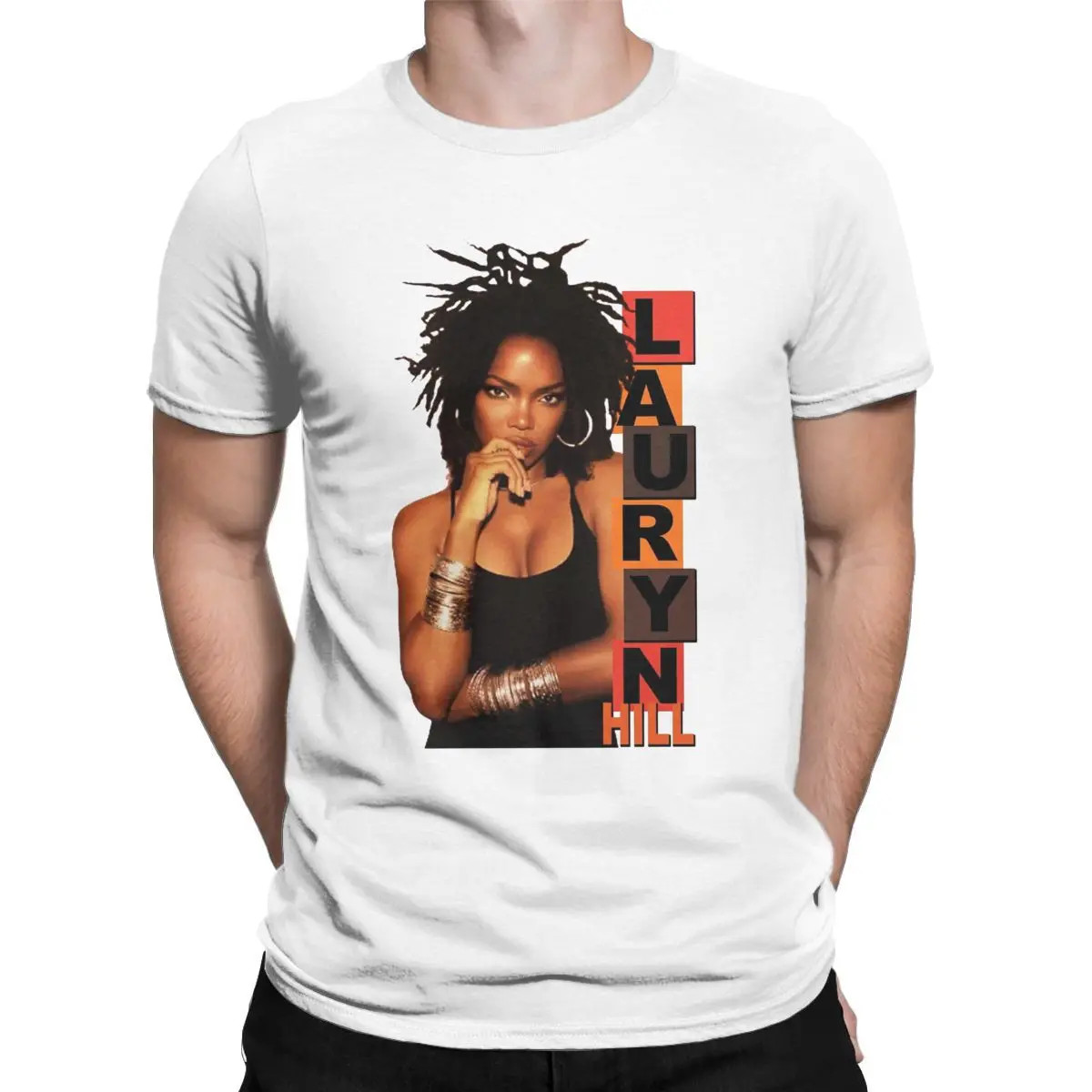 

Men's T-Shirts Lauryn Hill Fugees The Famous Vintage Cotton Tee Shirt Short Sleeve Music Hip Hop Harajuku T Shirt Round Neck Top