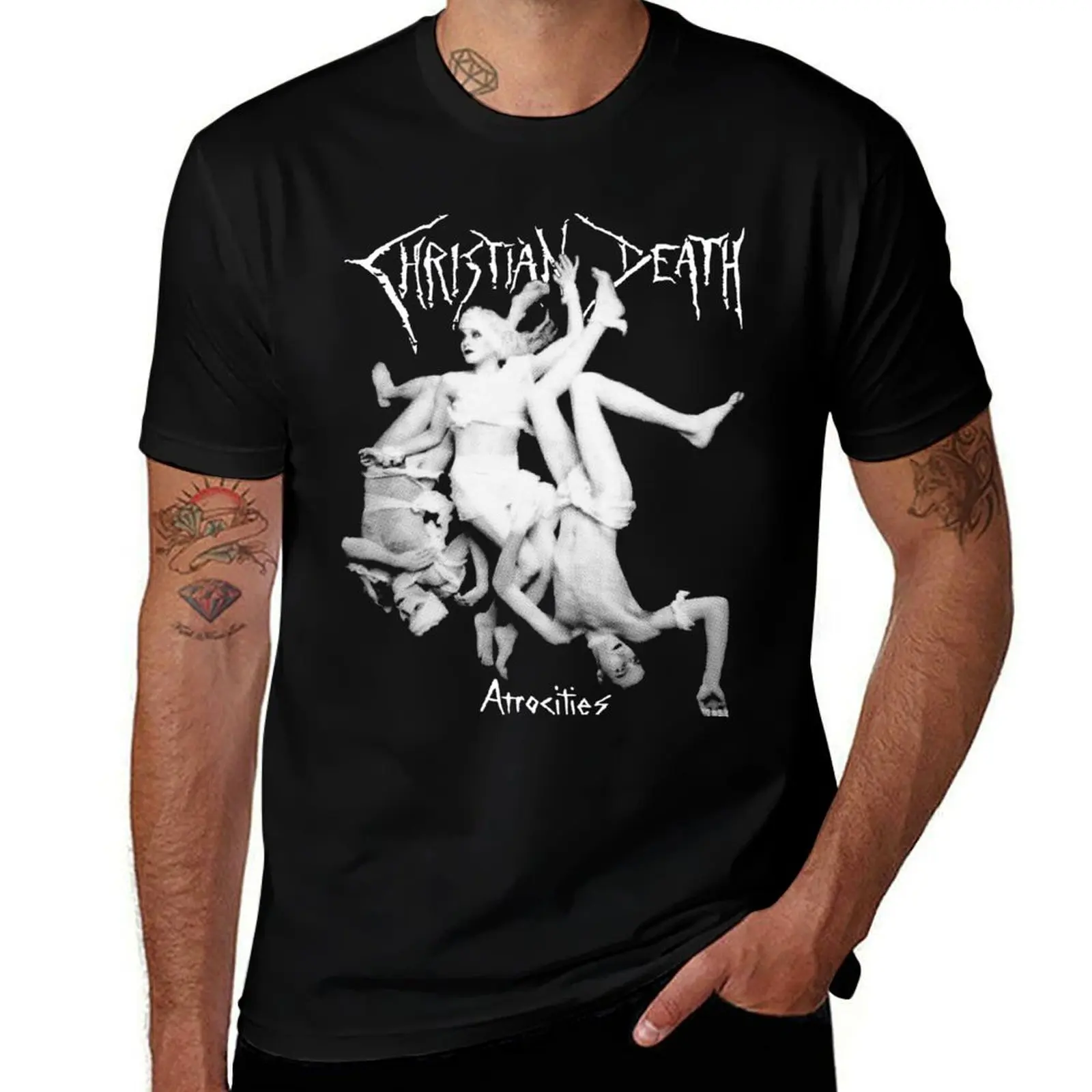 

Christian Death : Atrocities T-Shirt men t shirt cotton 100% printed t shirts for man T-Shirt