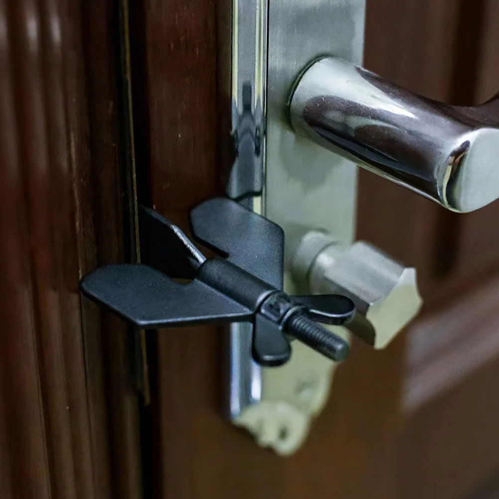 

Portable Door Blocker Cute Stopper Home Protector Latch Security Locks from inside Girl