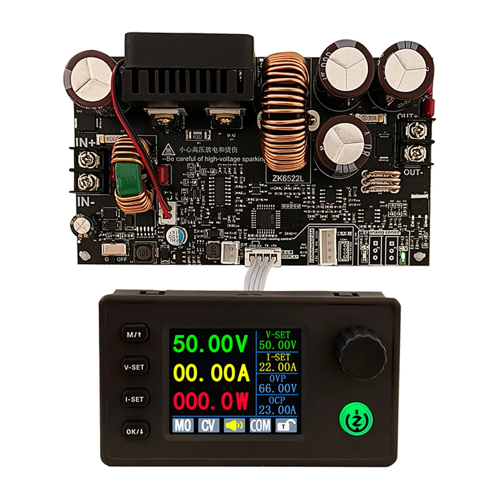 ZK-6522C CNC Step-Down DC Adjustable Voltage Regulator Power Supply Constant Voltage Constant Current Module 22A1400W Step-Down