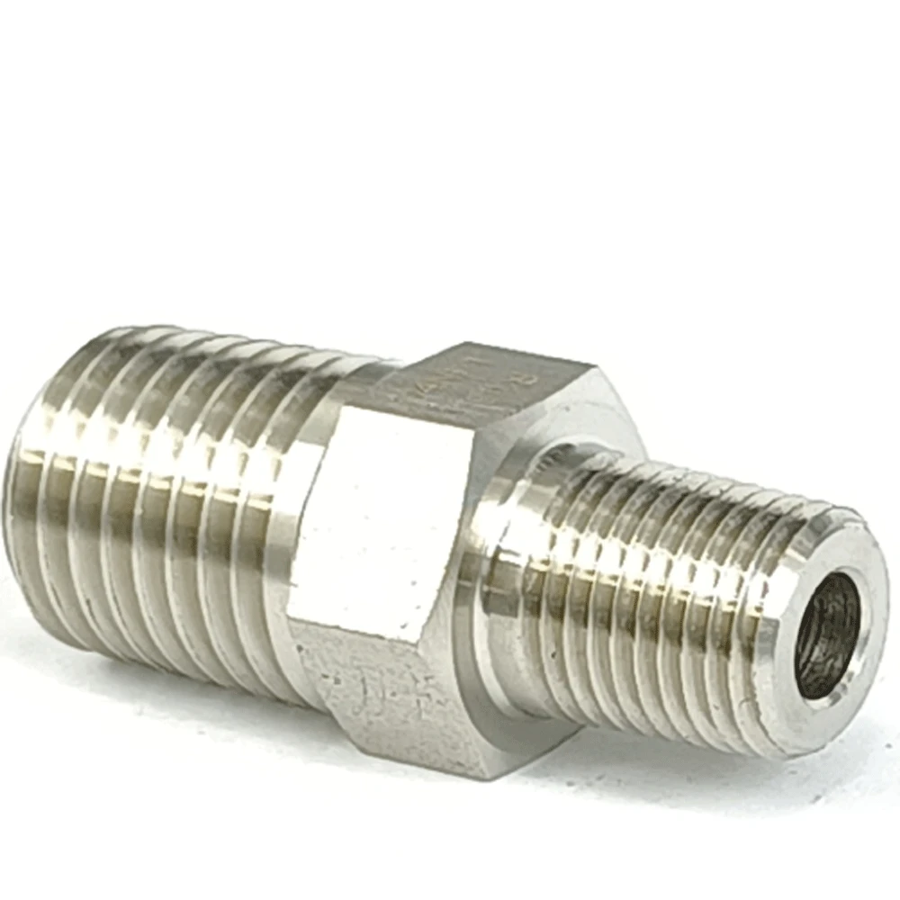 1/16 "3/4" 1/8 "1/4" 3/8 "1/2" npt männlicher Reduzier nippel sus316l Edelstahl rohr verschraubung verbinder kupplung 3/4 psi – Detail 5