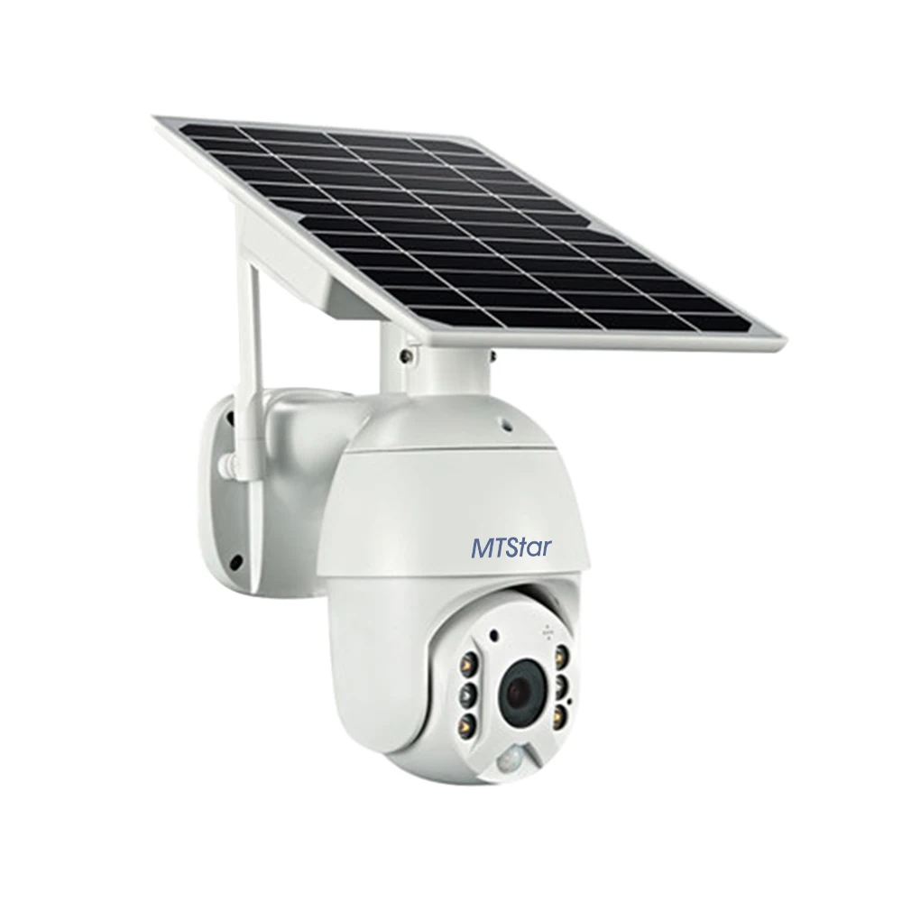 MTStar Brand Solar Camera 2MP/4MP High Resolution Full Color PIR Detection Solar Panel Battery 4G/WiFi PTZ Security Camera