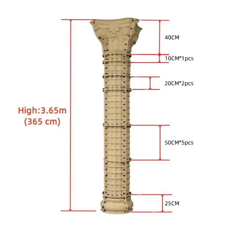 30Cm X 365cm Roman Precast Column Concrete Mould For Sale, Mould Cement Concrete Casting Mould, Model Design Template
