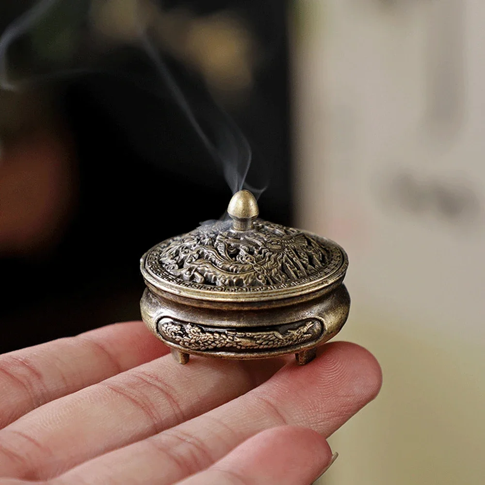 Lotus incense burner alloy sandalwood home and office decoration