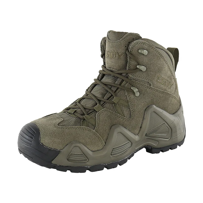 Military Tactical Boots Men Waterproof Wear-resisting Combat Climbing Shoes Outdoor Walking Breathable High Boots with Shoes Box