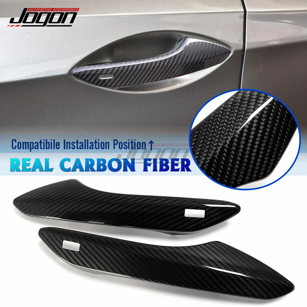 

100% Real Carbon Fiber Car Exterior Side Door Handle Cover Trim For Lexus RC200t 300 350 RC F Sport 2015-2019 Car Accessories