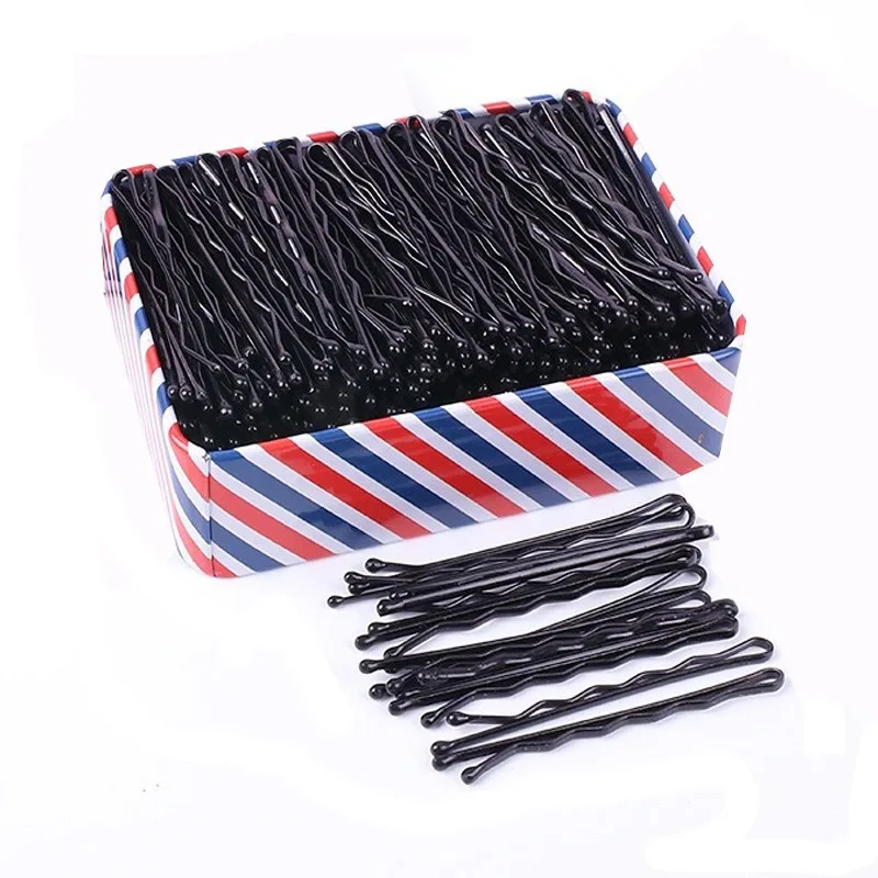 Korean Black Barrettes Invisible Curly Bobby Pins Hairpins Bride Styling Hairgrips Hair Clips Accessories for Women Girls