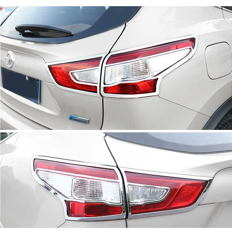 

For Nissan Qashqai j11 2016-2018 ABS Chrome Car Rear Lamp Cover Taillight Cover External Taillight Decoratrion 4pcs/set