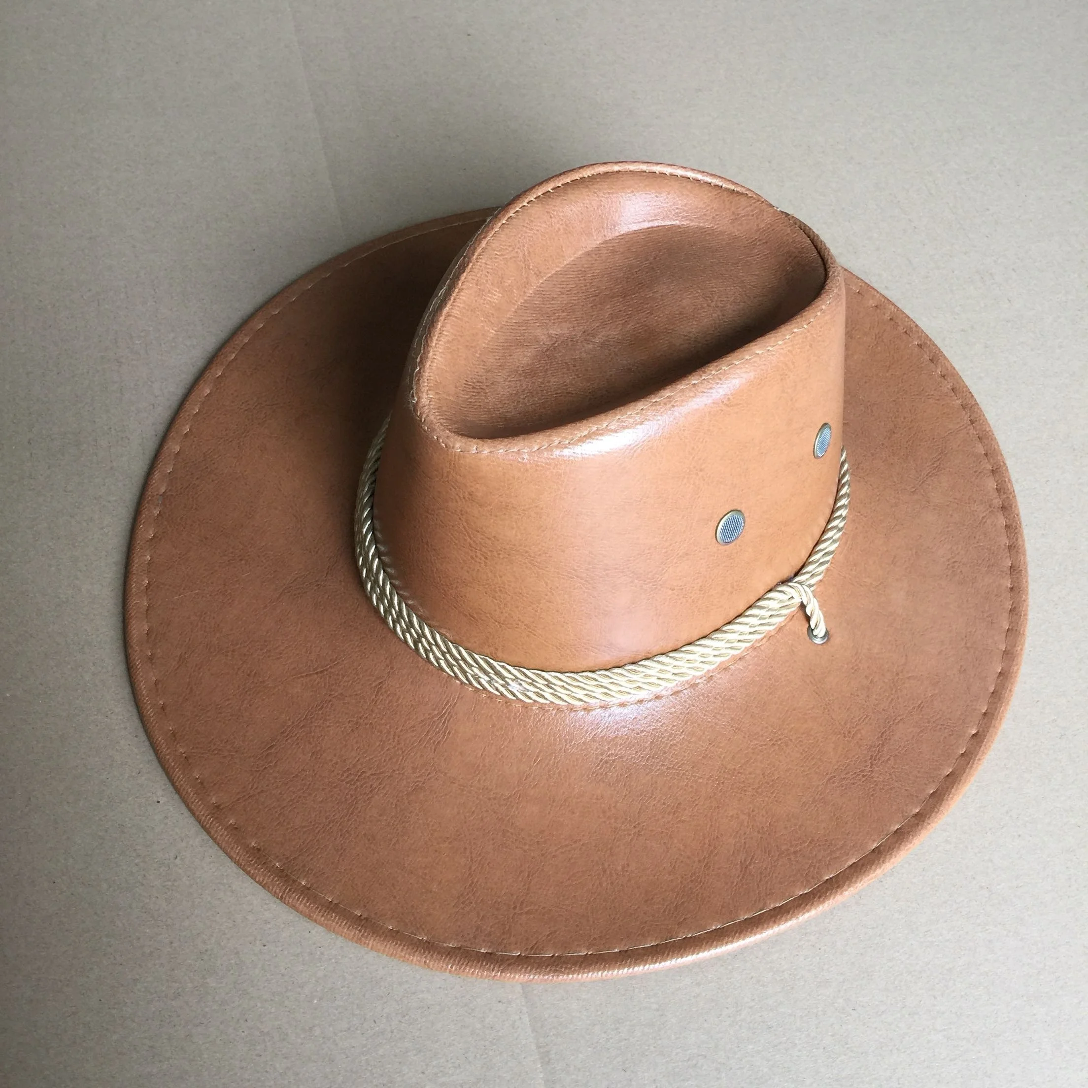 Chapéu cowboy ocidental, 3 Corda Couro, Moda